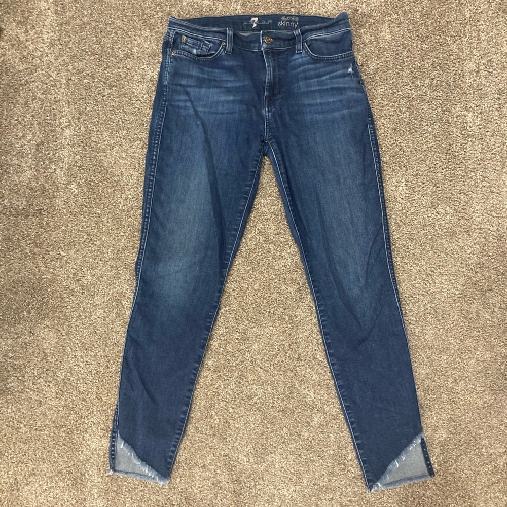 7 for all Mankind the ankle skinny jeans size 28